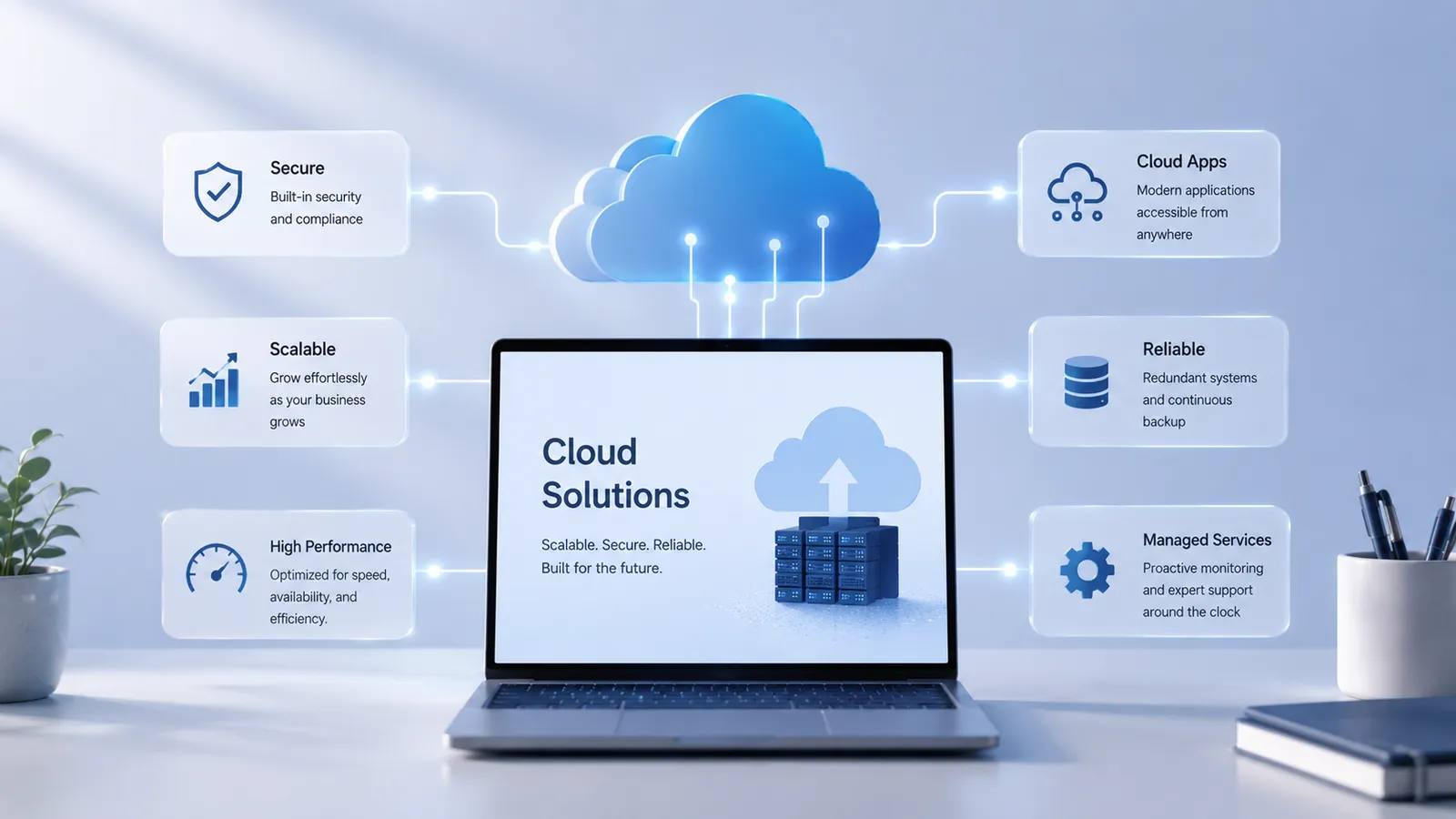 Cloud solutions illustration